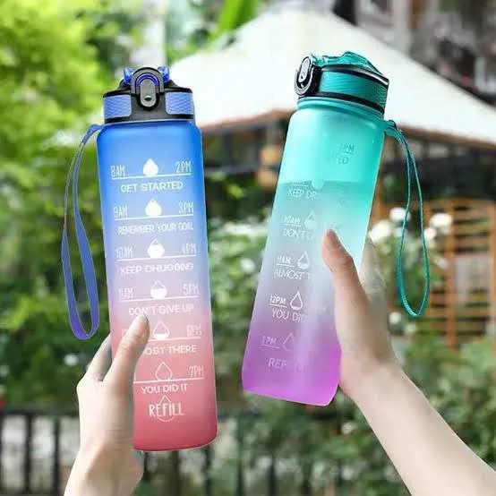 900ML Motivational Water Bottle with Straw – photo 4