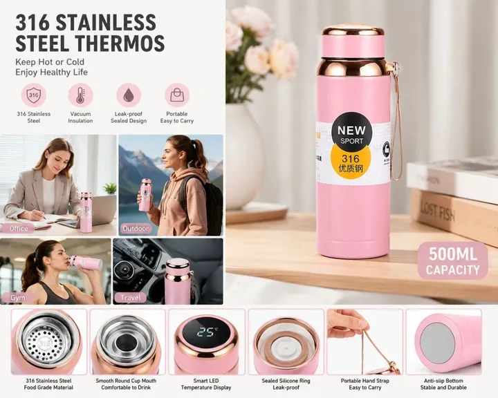 Stainless Steel Vacuum Insulated Water Bottle – photo 5