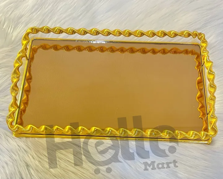 Golden Decorative Service Tray – photo 3