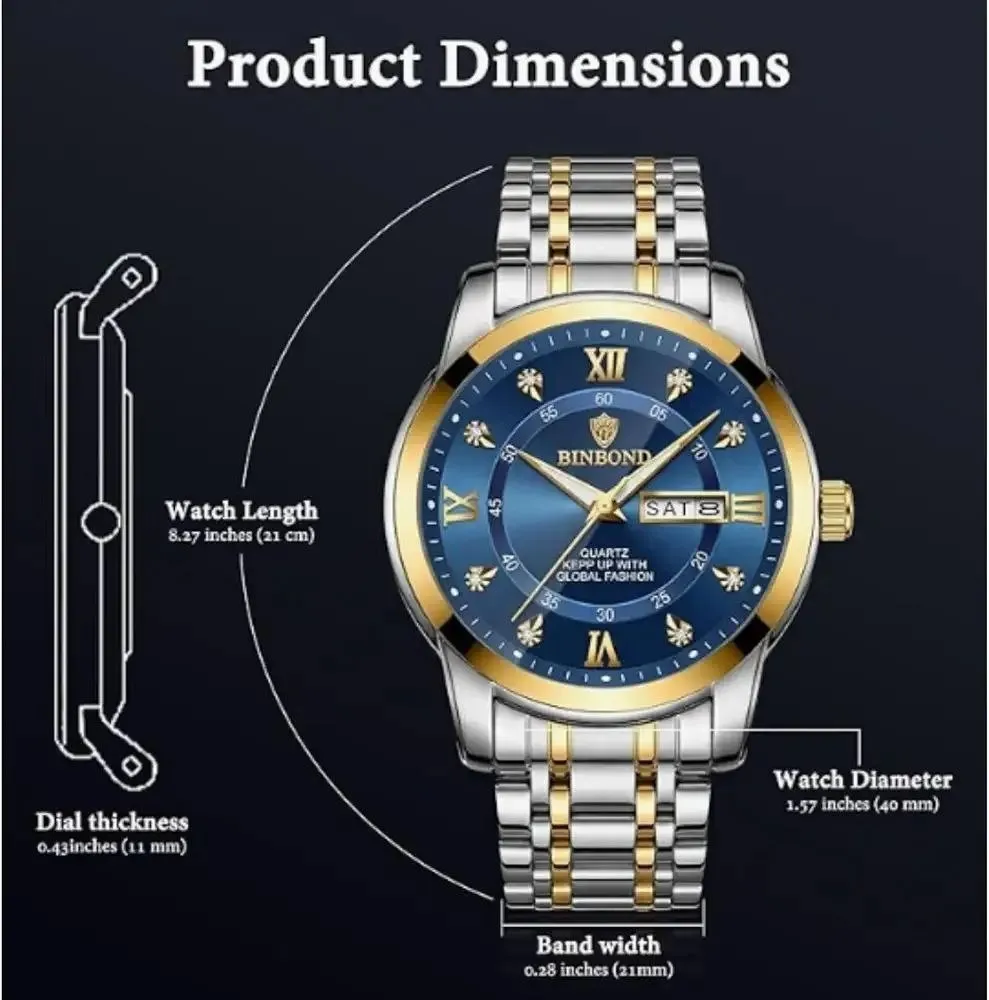 Binbond Quartz Stainless Steel Watch – photo 3