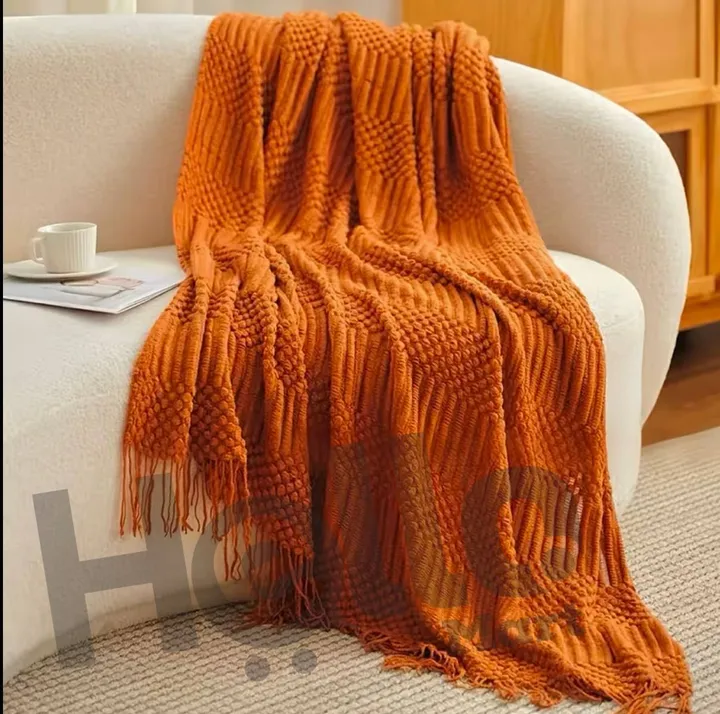 Soft Knitted Sofa Throw Blanket – photo 3