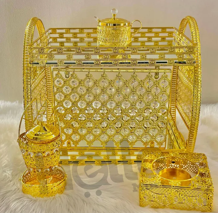 Large Golden Coffee Tray Set – photo 3