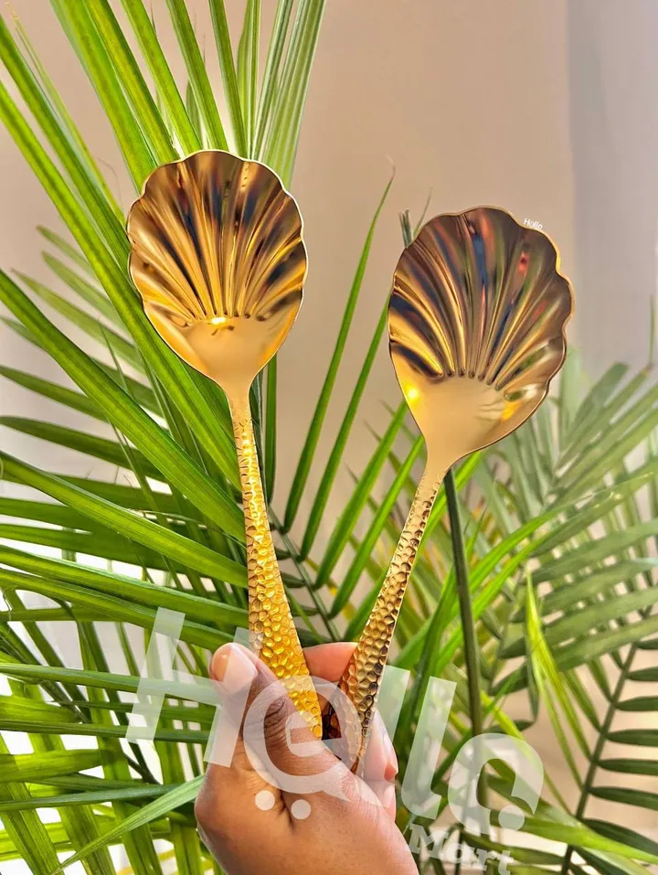 Gold Shell Food Serving Spoon – photo 3