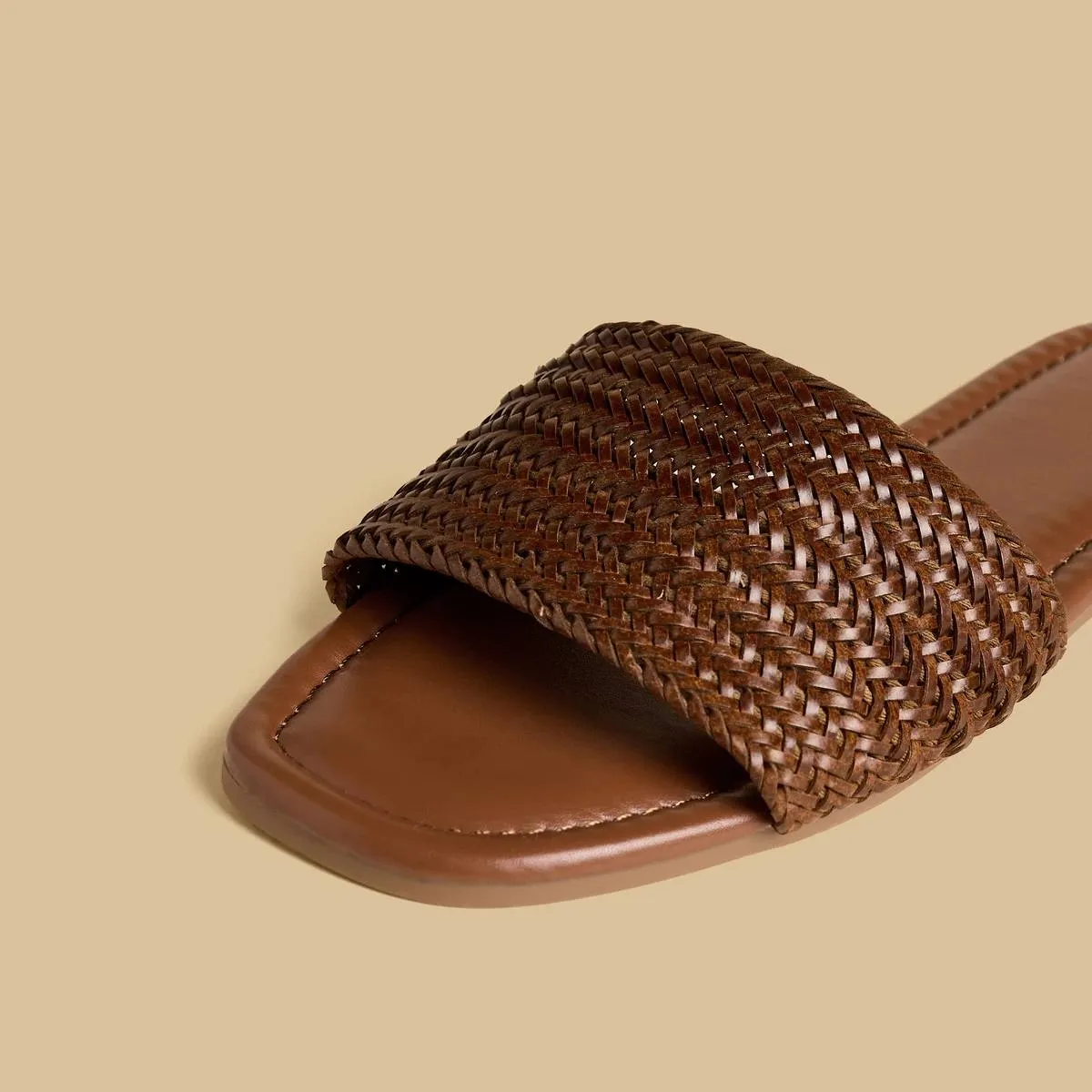MAX Brown Slip-On Flat Sandals – photo 4