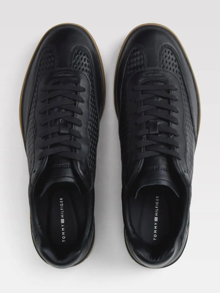Tommy Hilfiger Black Leather Sneakers – photo 3