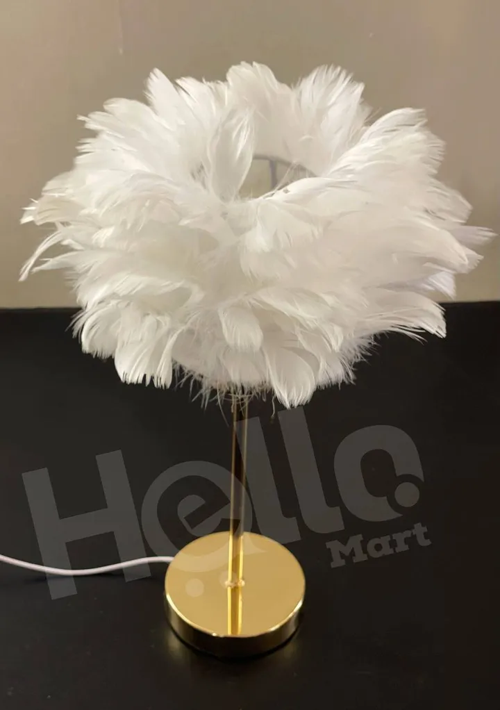 White Feather Side Table Lamp – photo 4