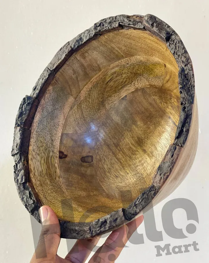 Decorative Wooden Mixing Serving Bowl – photo 3