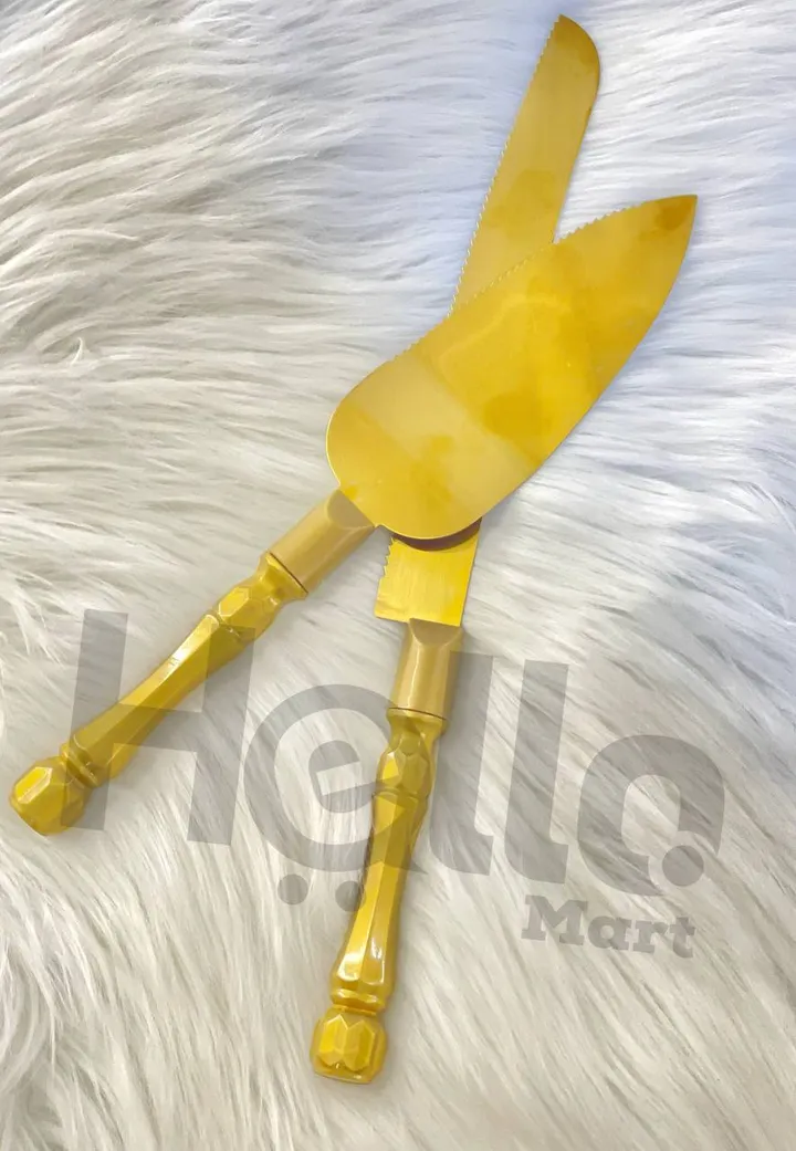 Golden Cake Cutter and Server Set – photo 3