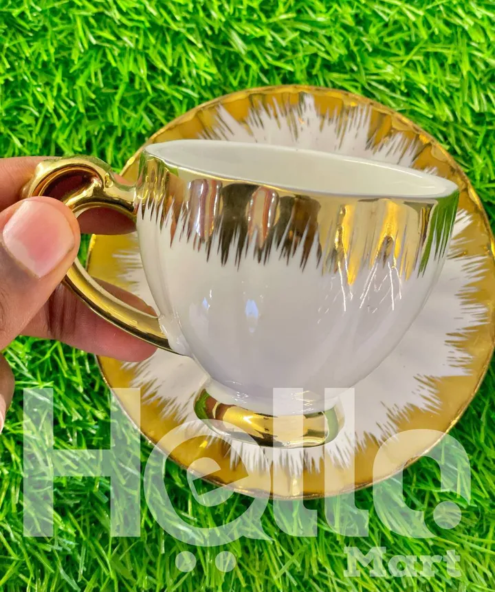 White Gold Coffee Cup Set 6 Pieces – photo 3