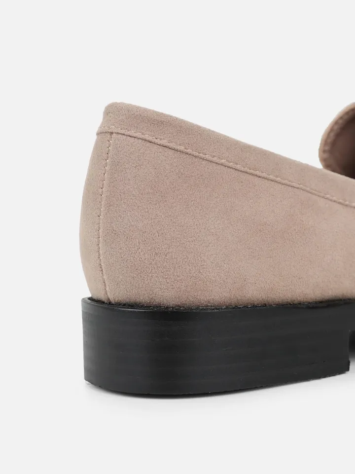 SIMMI London Taupe Suede Penny Loafers – photo 4
