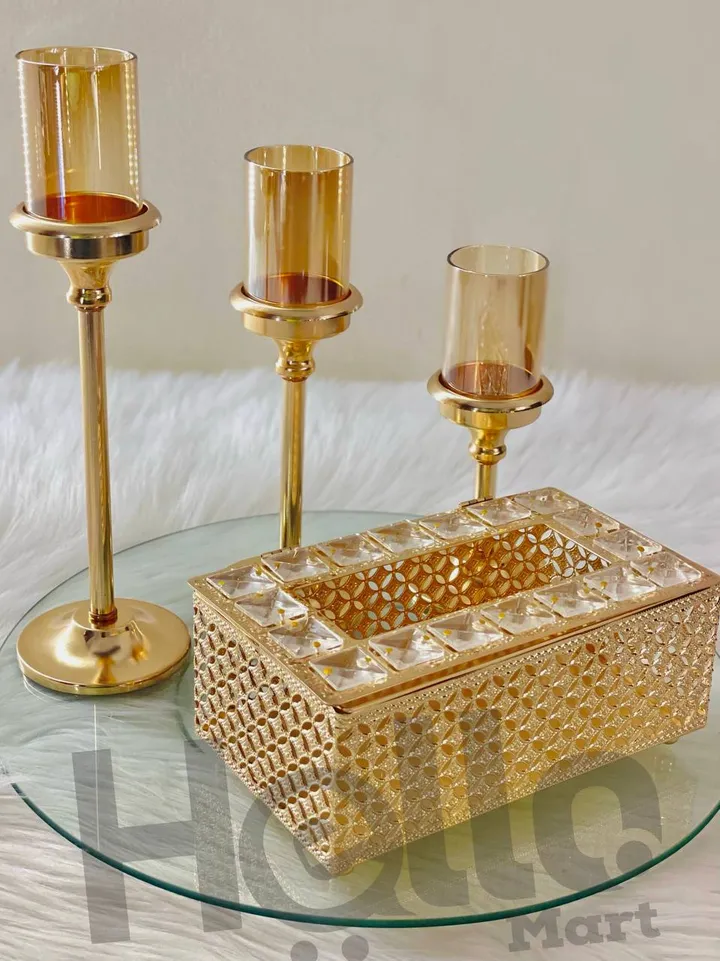 Gold Candle Holder Set – photo 3
